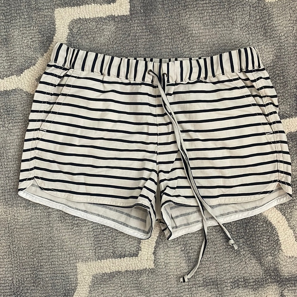 J. Crew Cotton linen blend shorts with elastic waist fan and drawstring Size XXS